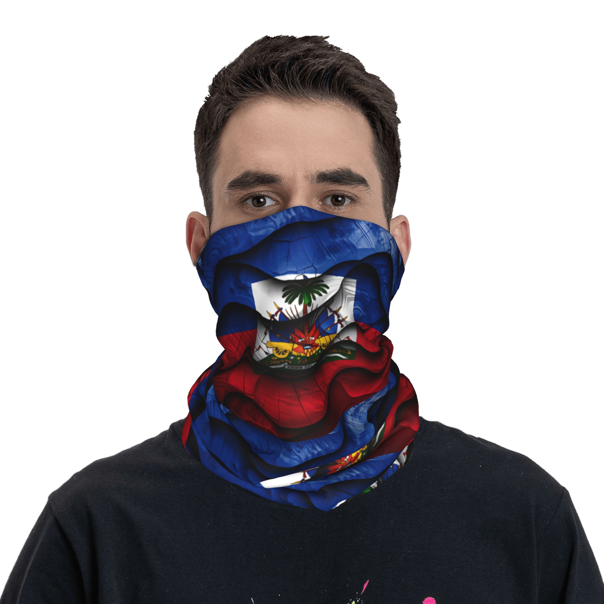 Outdoor Hunting Prints - Balaclava Bendera Haiti Masker Taktis Berburu