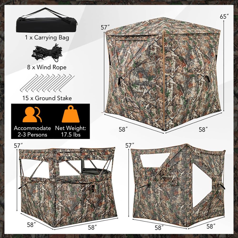 Hunting & Outdoor Supplies Vanderbijlpark - Tenda Berburu 5-in-1 yang Dapat Dilepas,
