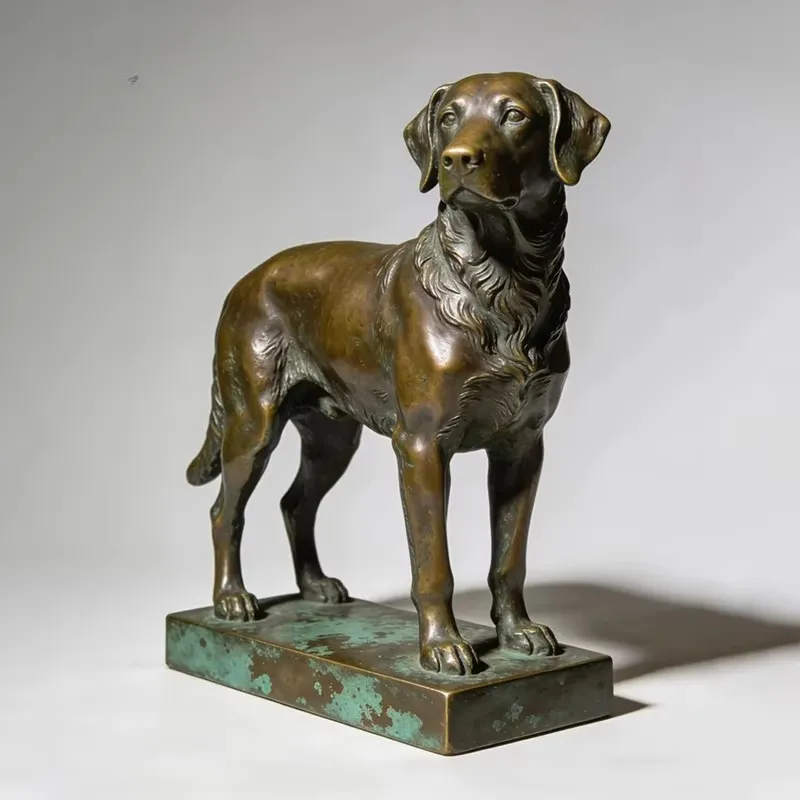 Outdoor Hunting Dog Statue - Patung Anjing Berburu dari Perunggu untuk