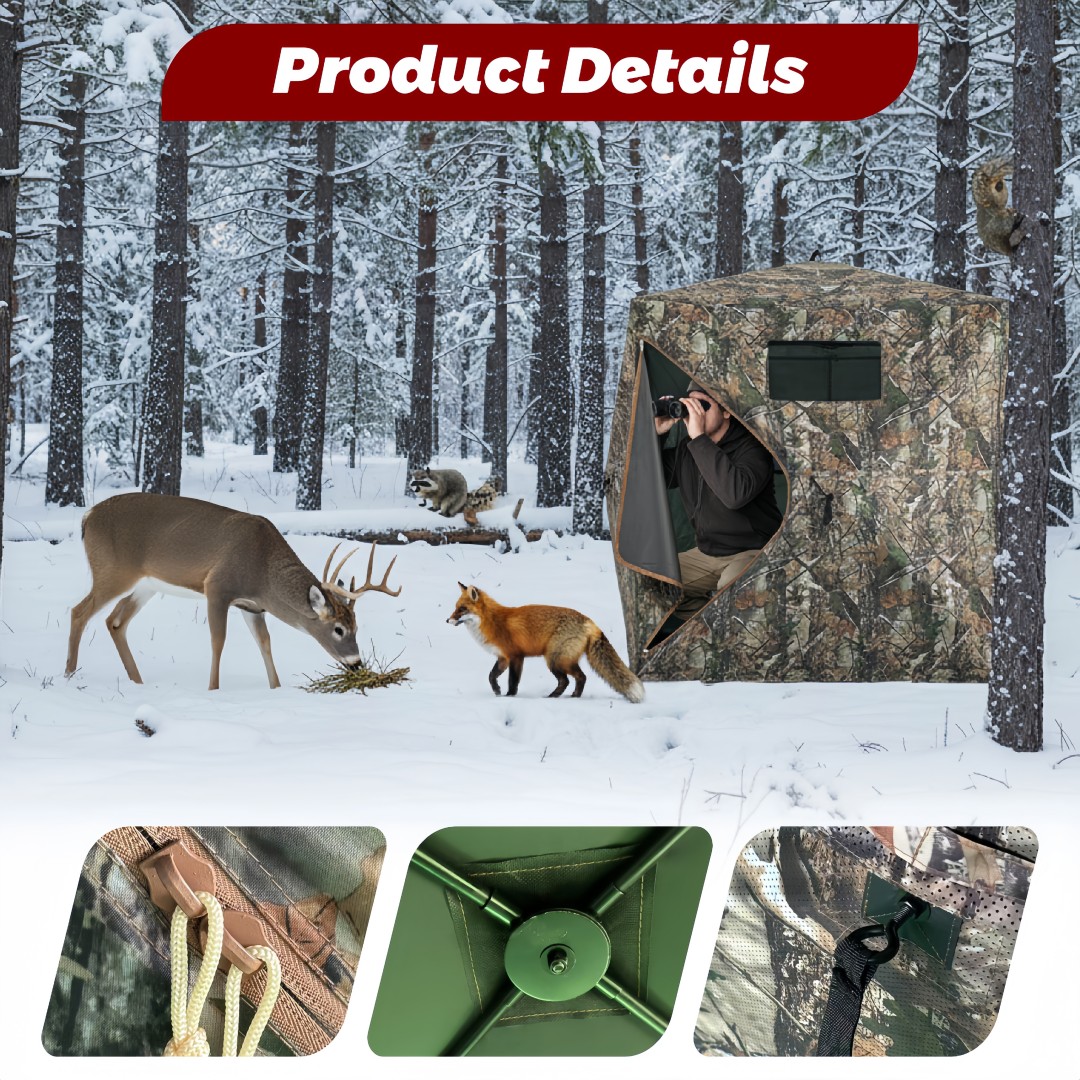 Hunting & Outdoor Supplies Vanderbijlpark - Tenda Berburu Pop-Up Kamuflase, Mudah Dipasang,