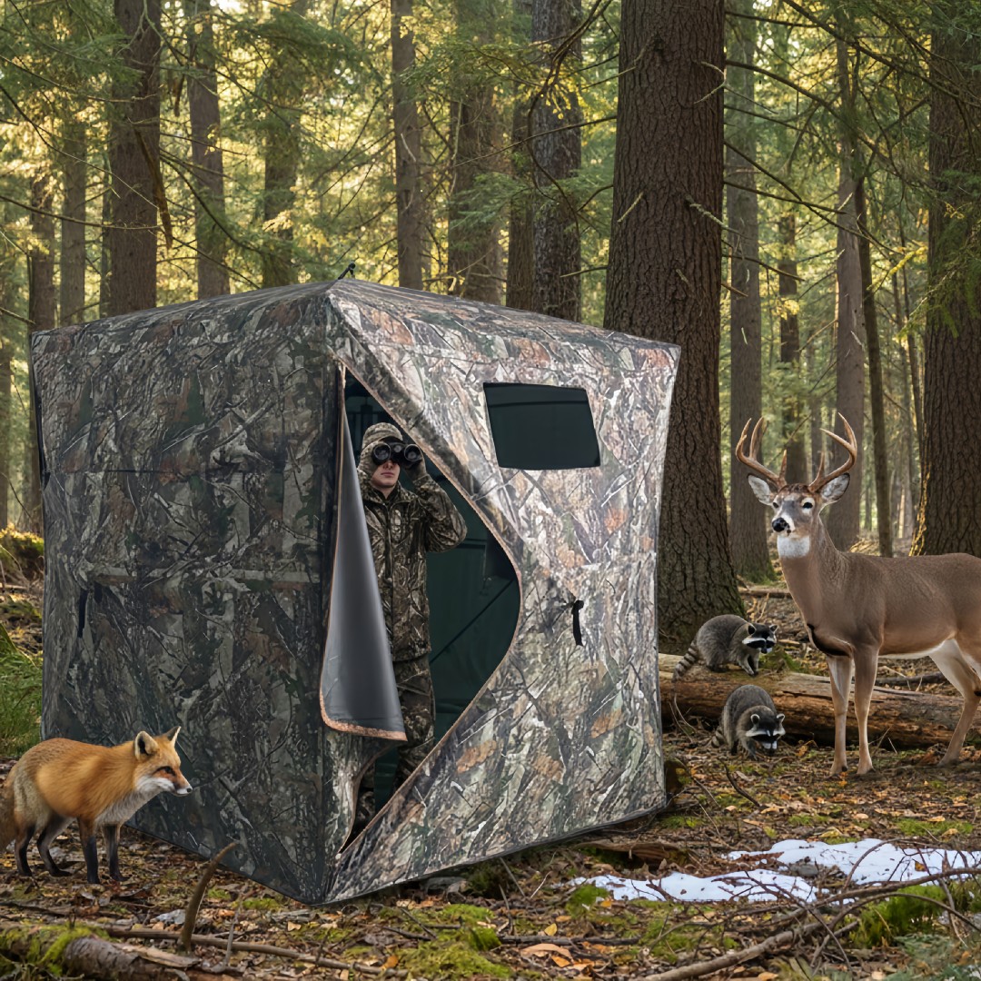 Hunting & Outdoor Supplies Vanderbijlpark - Tenda Berburu Pop-Up Kamuflase, Mudah Dipasang,