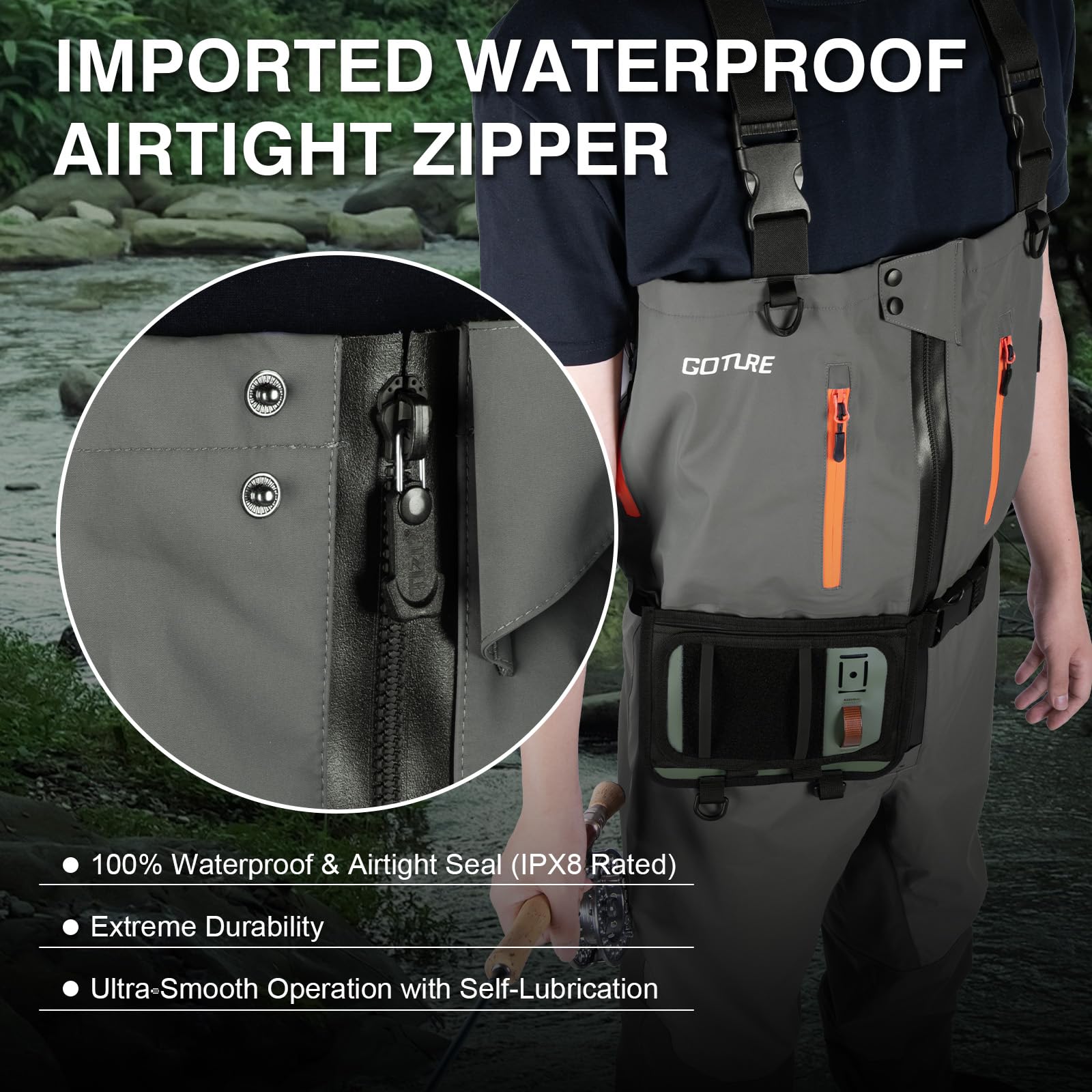 Goture 5 Lapis Tahan Air Meman - Fishing Waders Breathable ulasan dan harga