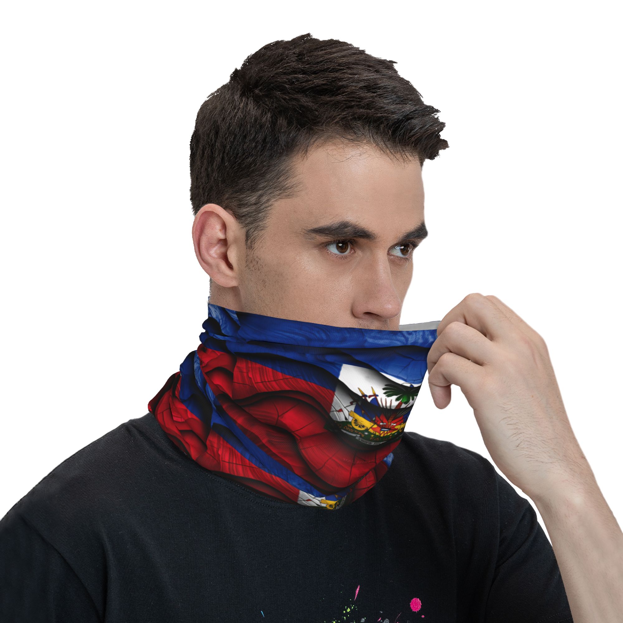 Balaclava Bendera Haiti Masker - Outdoor Hunting Prints ulasan dan harga